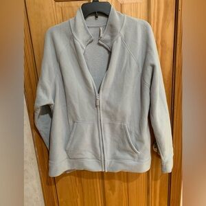 Old Navy light blue oversized zipper fleece with pockets size XXL